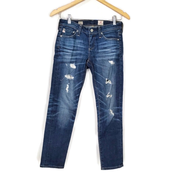 AG Adriano Goldschmied Stilt Crop Cigarette Jeans Size 25 Inseam 25" Made in USA - Picture 2 of 13